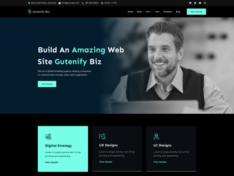 Gutenify Free WordPress Site Builder WordPress Builder Plugin Gutenify free wordpress site builder wordpress builder plugin