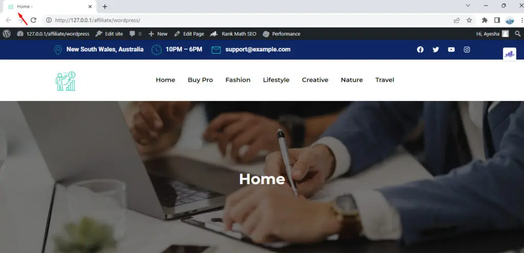 Check the favicon on your website 