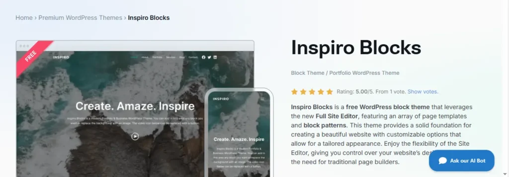 Inspiro Blocks best photography theme