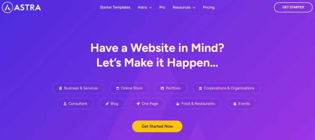 Astra best photography theme