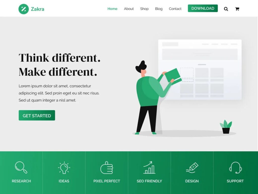 Zakra wordpress theme