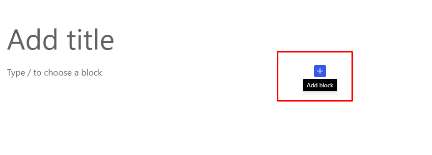 click on add block icon