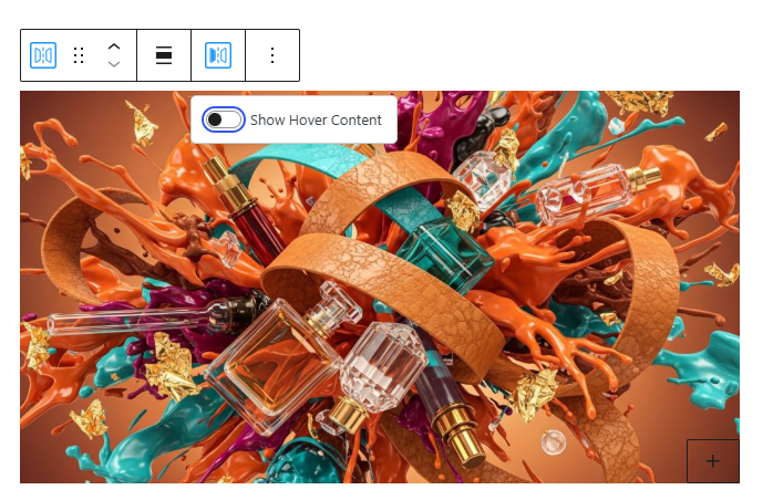 enable the show hover content.