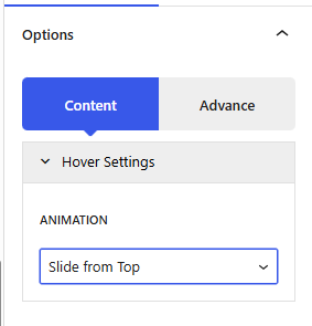 hover settings